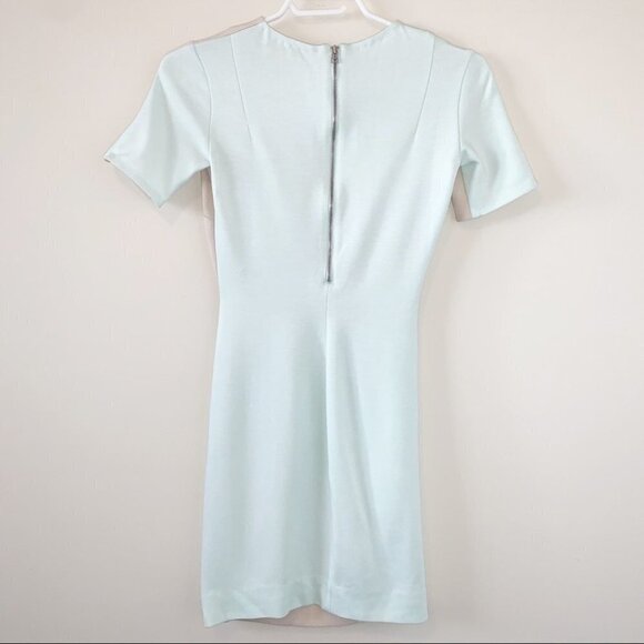 Aritzia Wilfred Mignonne Mini Dress Bodycon Stretch Short Sleeve colorblock XS - Picture 11 of 15